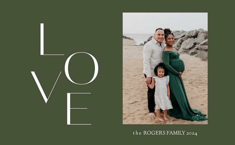 Love and Cheer-Postcards-Nations Photo Lab-Landscape-Rifle Green-Happy Holidays-Nations Photo Lab