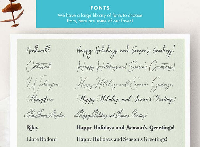 Custom fonts for Designer Photo Cards