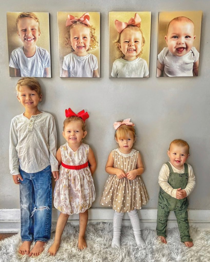 kids with canvas prints of them