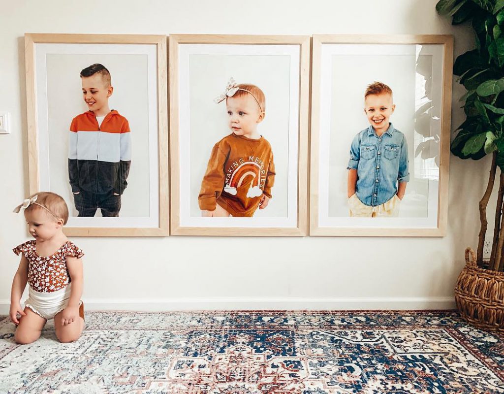 framed photos of children