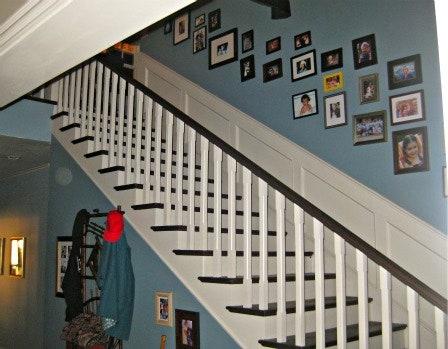 Modern Family stairwell gallery wall