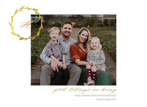 Merry Monogram Christmas Card