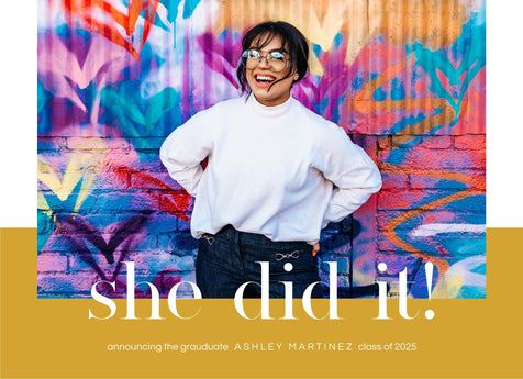 Done And Ready She Graduation Announcement Card