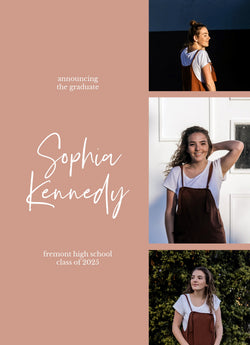 Color Script Graduation Announcement Card