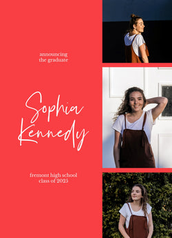 Color Script Graduation Announcement Card
