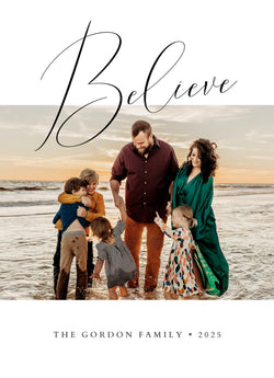 Believe In Family Christmas Card