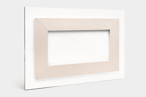 Comes in 17 sizes, from 4x4"  to 24x36" , and available in two different styles: .25"  thick Acrylic Wall Decor and 1"  Acrylic Block shot of the back of a 20x30"  Acrylic Print - Nations Photo Lab