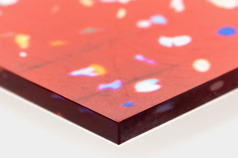 Close up corner detail of an Acrylic Print Block - Nations Photo Lab