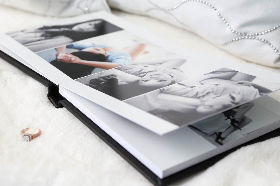 Angled image of an open Boudoir Album99.