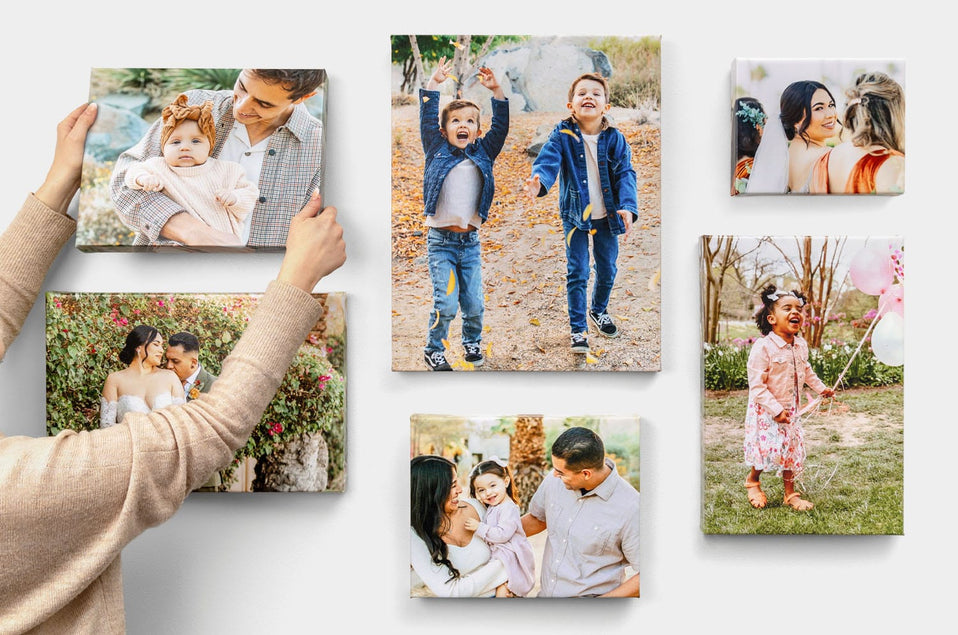 Gallery wall of Classic Canvas Photo Wrap