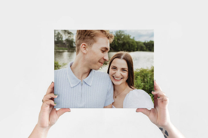 11x14" Landscape Canvas Print featuring a photo from an engagement shoot