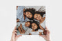 12x12" Square Canvas Print featuring a photo of four children