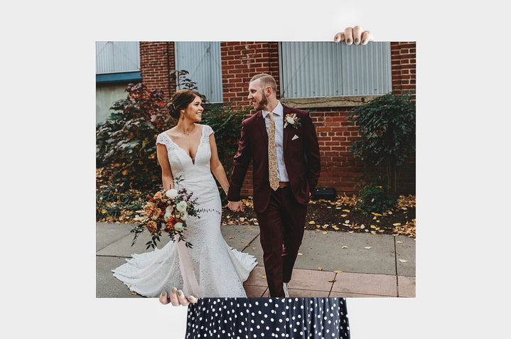 24x30" Landscape Canvas Print featuring a wedding photo 