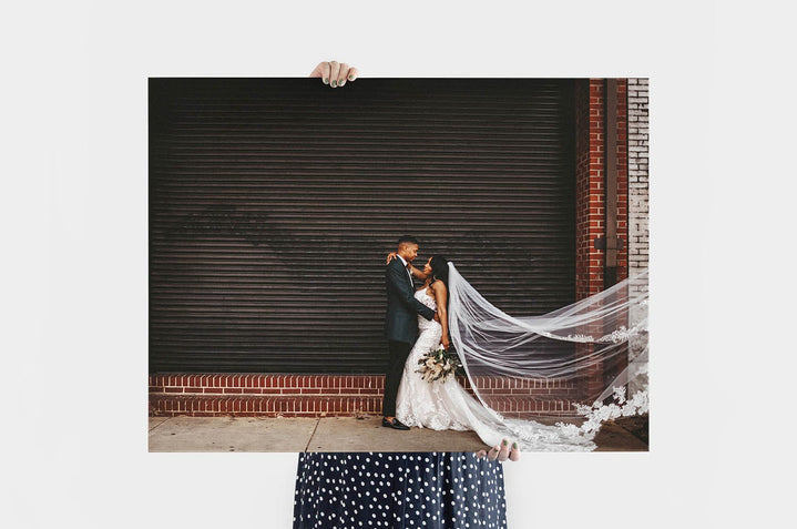 30x40" Landscape Canvas Print featuring a wedding photo