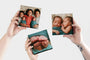 Set of three 5x5" Square Canvas Prints featuring photos of newborn babies and their siblings