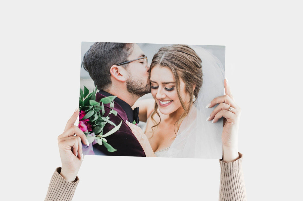 Landscape 11x14 Metal Print featuring a wedding photo