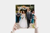 Potrait 11x14 Metal Print featuring a wedding photo