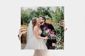 Square 24x24 Metal Print featuring a wedding photo