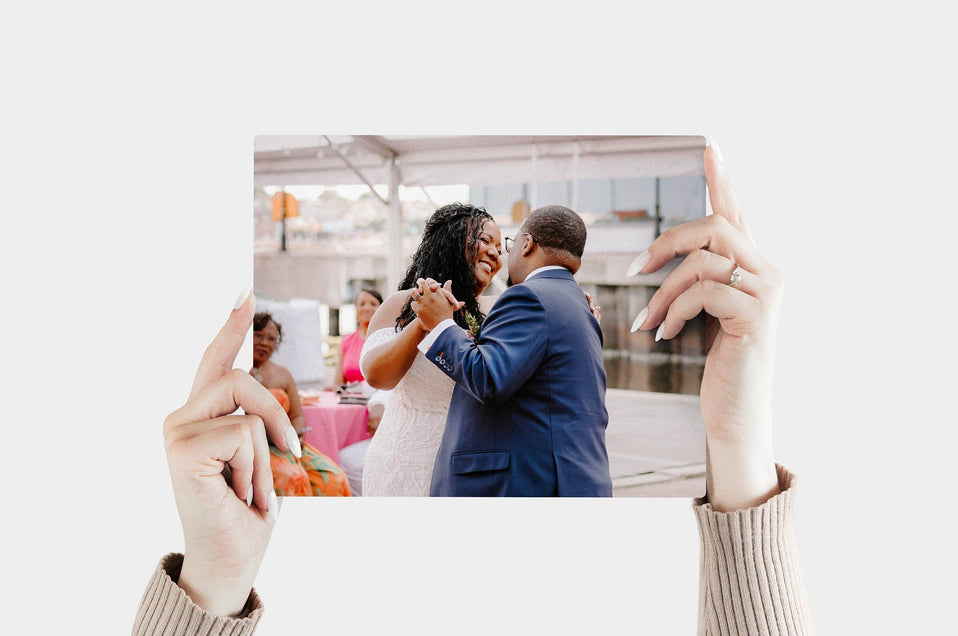 Landscape 8x10 Metal Print featuring a wedding photo