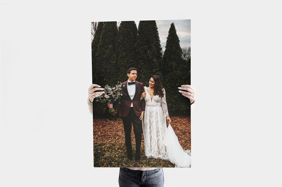 Portrait 24x36 Metal Print featuring a wedding photo