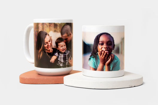 Gifts Photo Mugs - Start your day with a smile! A Custom Photo Mug is the perfect gift for the coffee or tea lover in your life. Each mug (11oz or 15oz) is protected by a white gloss finish - Nations Photo Lab