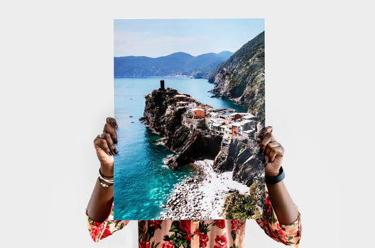Woman holding a 18x24