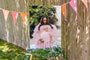 20x30" Photo Print mounted on Styrene set up on an easel outdoors. Print features a maternity photo. 