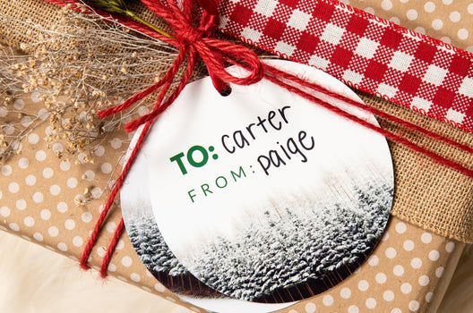 Card Ornaments-Card Ornaments-Nations Photo Lab-Circle-Linen-Nations Photo Lab