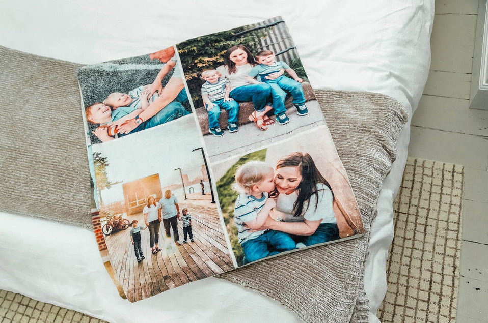 50x60 Custom Photo Blanket with Family photos