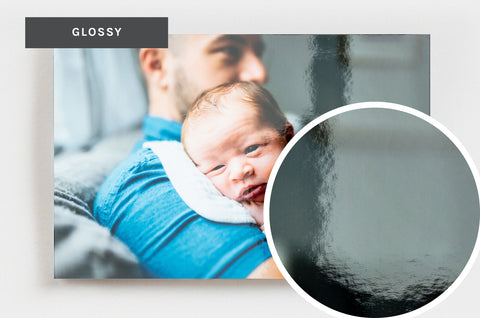 Single Glossy Print featuring a photo of a father and his baby most memorable moment - Nations Photo Lab
