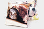 Two Photo Pillows, the front Pillow features a photo of a cat.