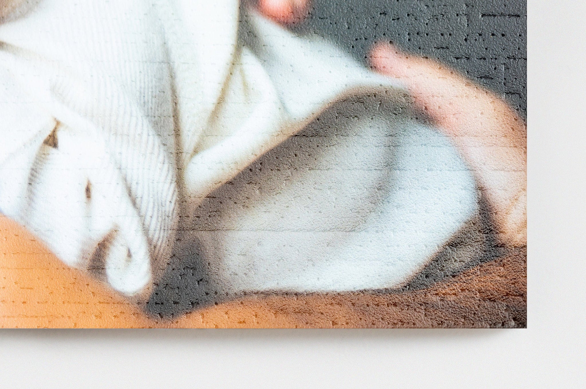 Close up detail of Lustre Linen Texture Photo Paper.