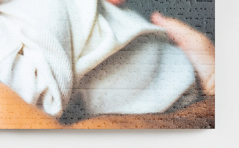 Close up detail of Lustre Linen Texture Photo Paper.