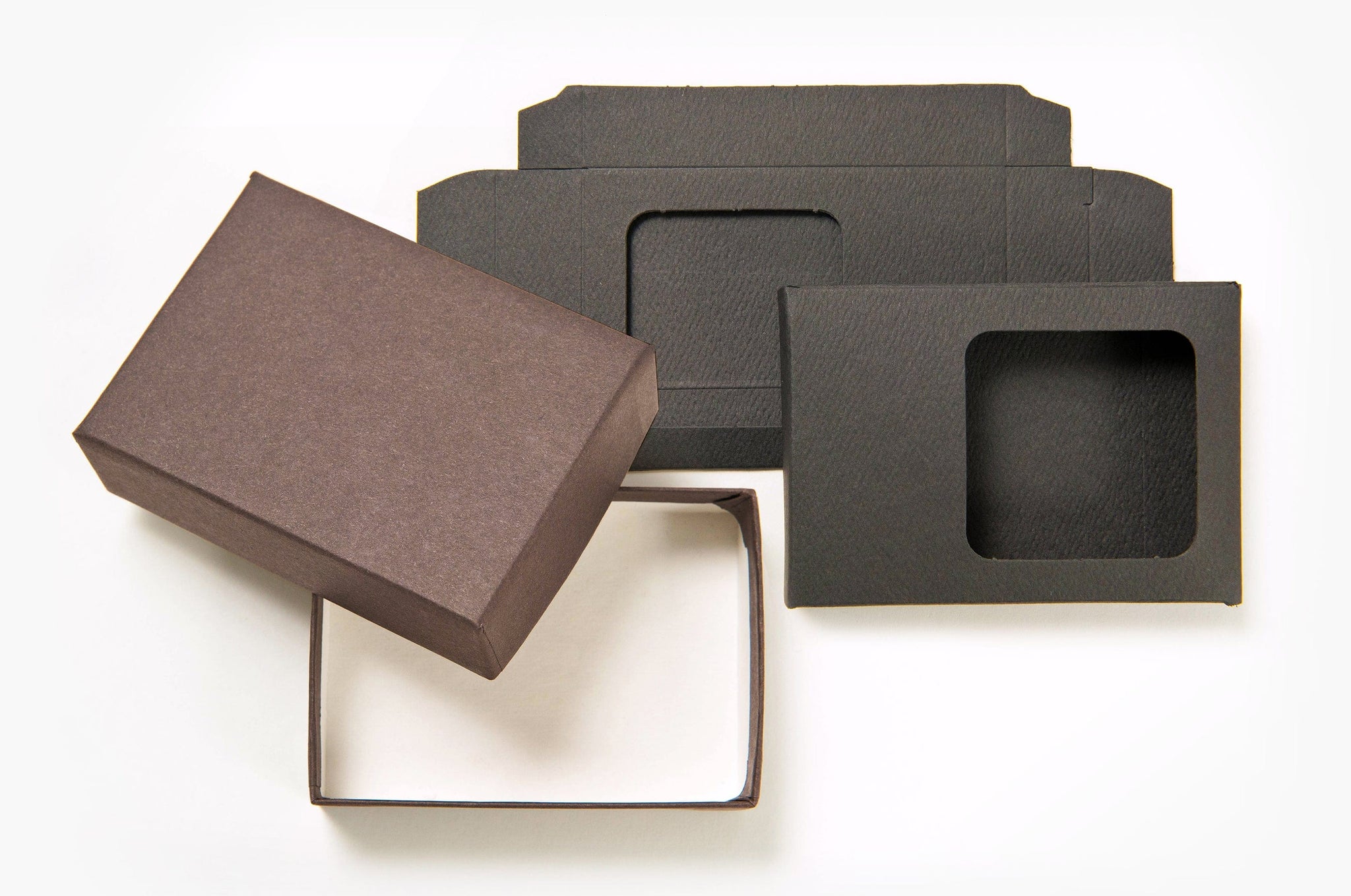 Both our Classic Standard (both folded and unfolded)Wallet Boxes.
