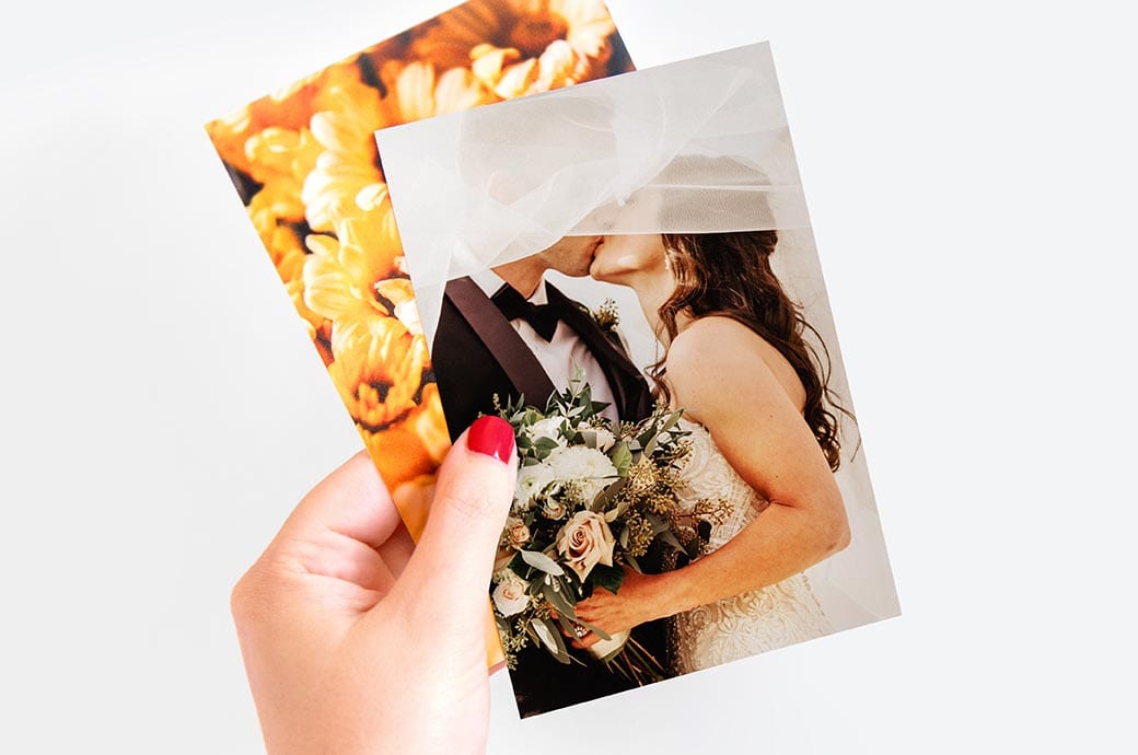 A 4x6" Lustre Photo Print of a Wedding Photo 