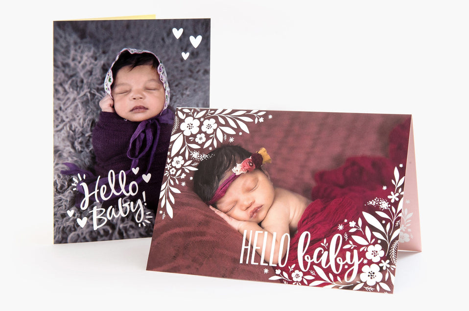 Two baby themed 5x7