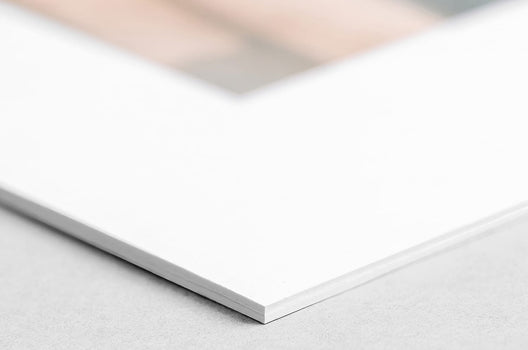Corner detail shot of a Matted Print