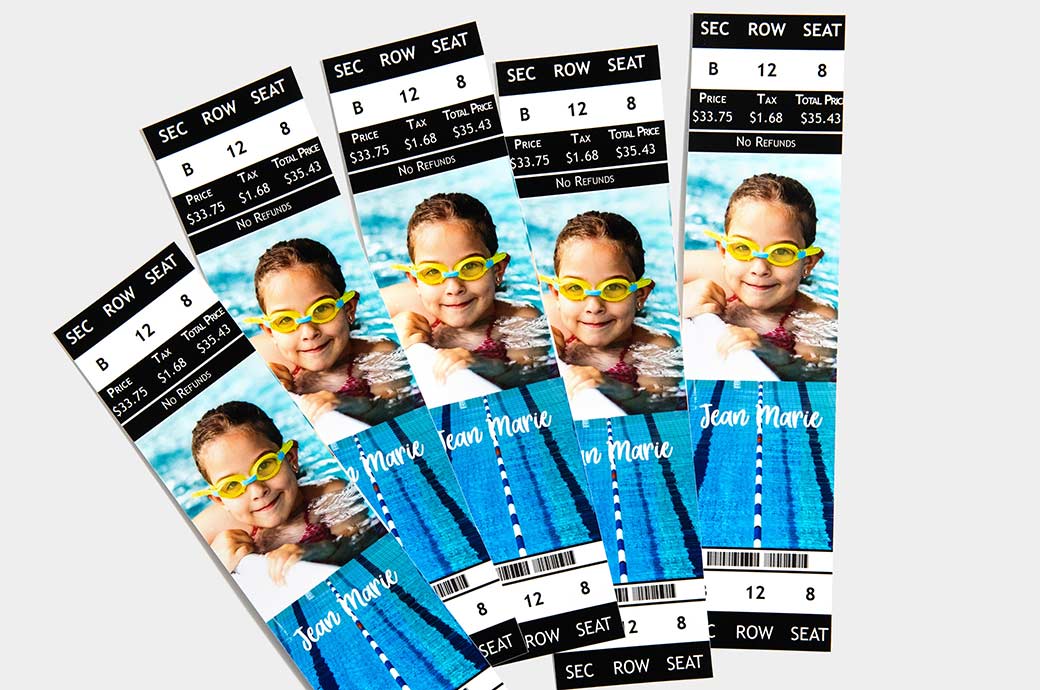 Sports Photo Tickets - Personalized for A Sports Star- Sports Lab