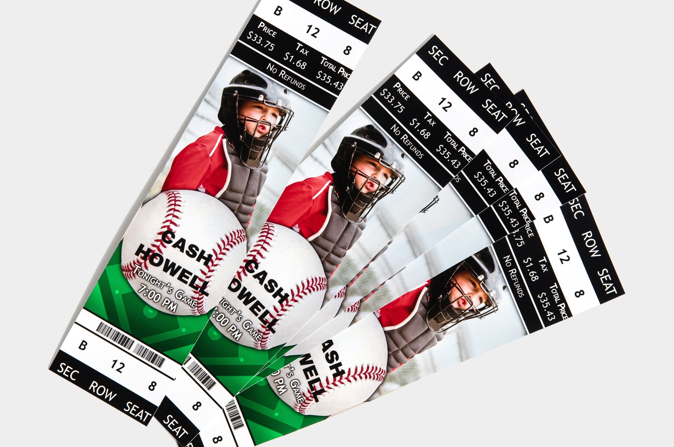 Sports Photo Tickets - Personalized for A Sports Star- Sports Lab