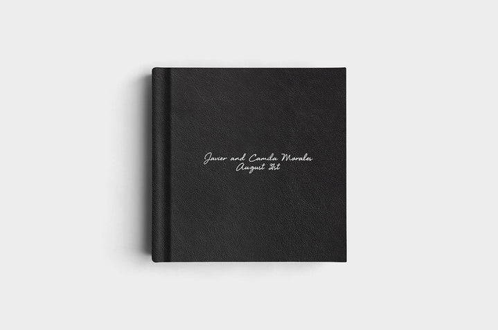 10x10 Square Black Genuine Leather Album