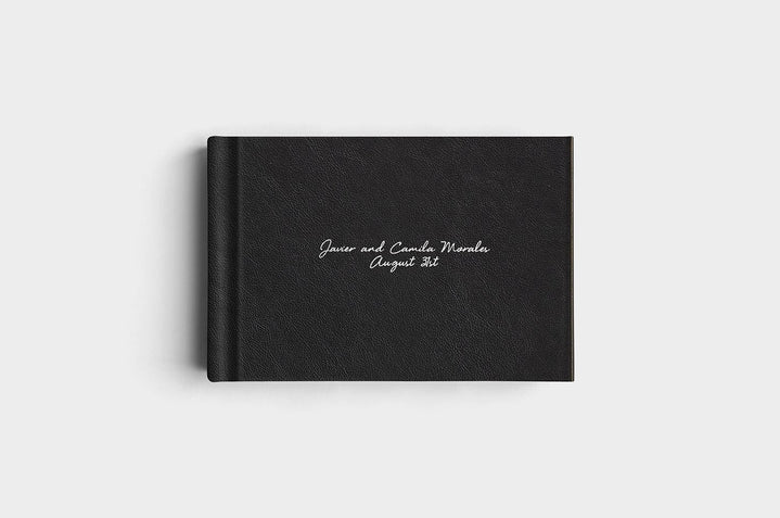 8x12 Landscape Black Genuine Leather Album