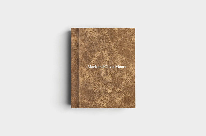 8x10 Portrait Capuccino Distressed Genuine Leather Album