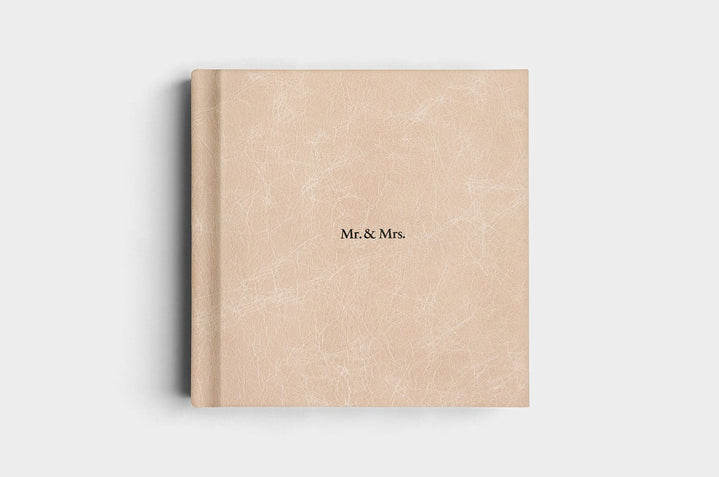 12x12 Square Sand Distressed Genuine Leather Album