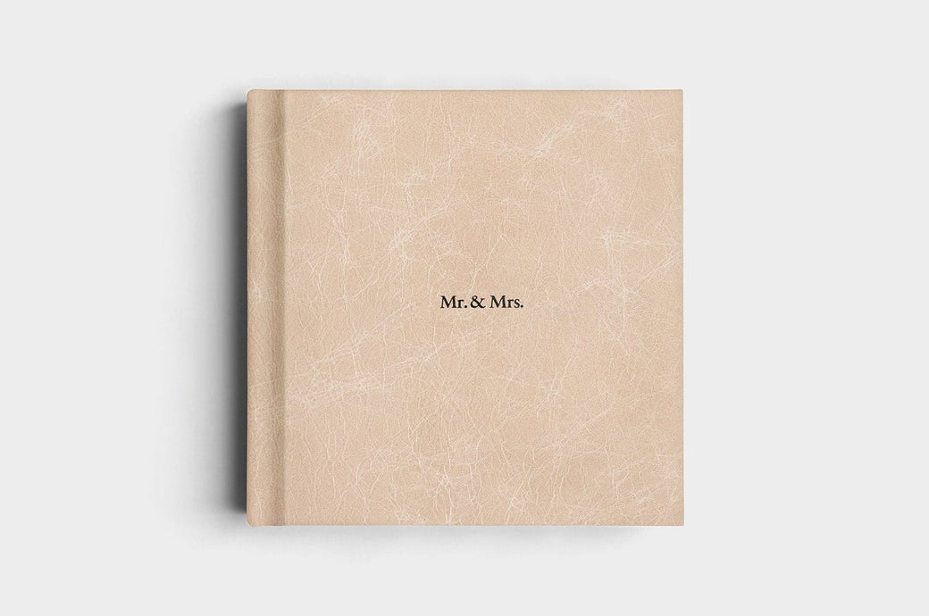 12x12 Square Sand Distressed Genuine Leather Album