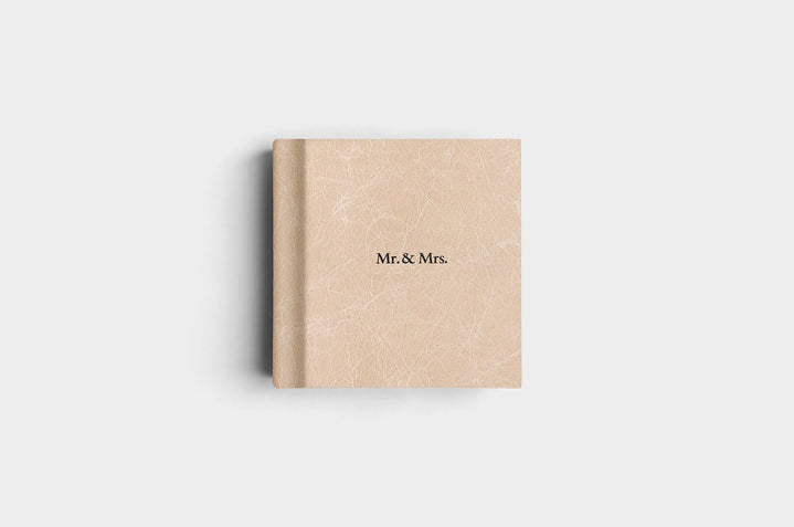 8x8 Square Sand Distressed Genuine Leather Album