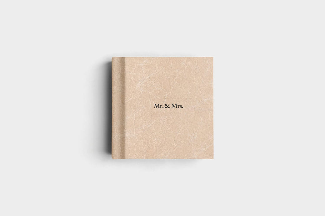 8x8 Square Sand Distressed Genuine Leather Album