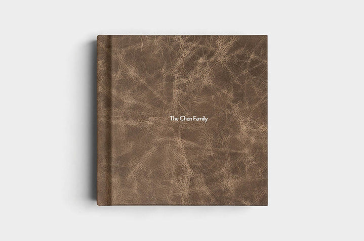 12x12 Square Distressed Genuine Leather Album
