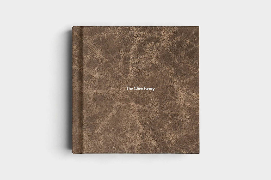 12x12 Square Distressed Genuine Leather Album