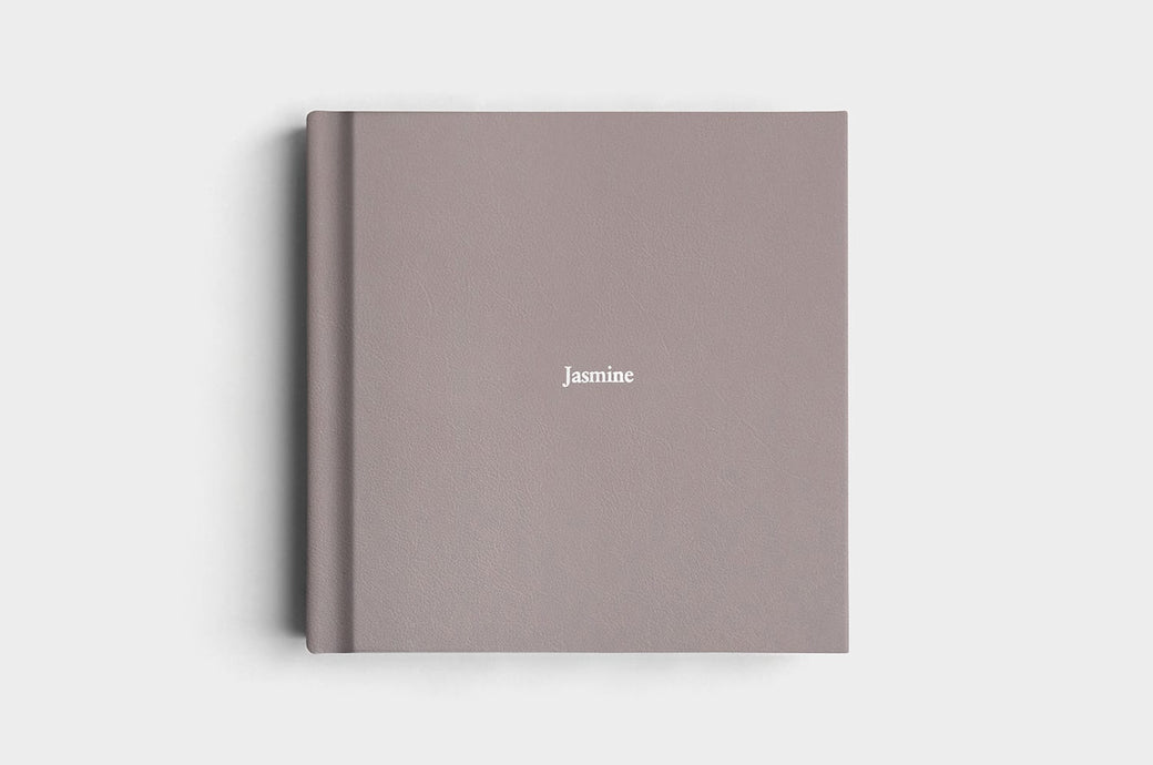 12x12 Square Steel Genuine Leather Album