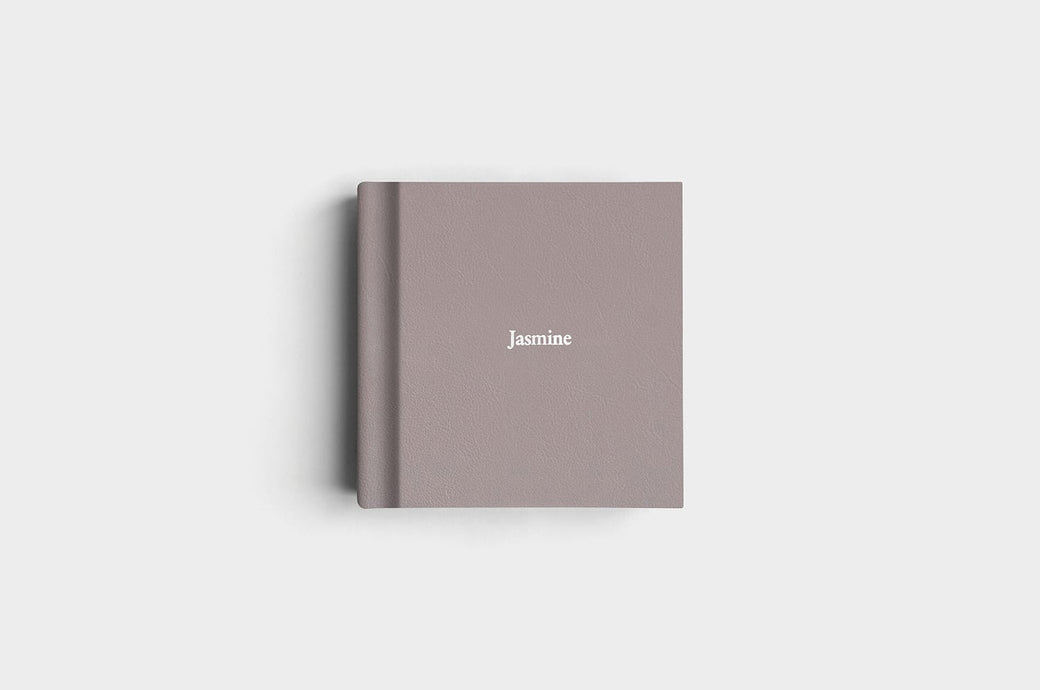 8x8 Square Steel Genuine Leather Album